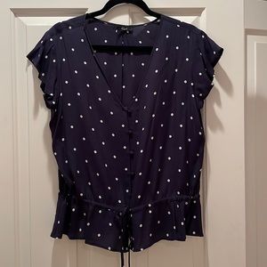 Rails navy polka dot blouse. Size M. Great condition